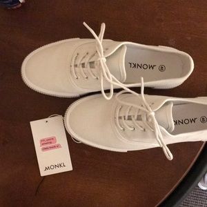 Off-white canvas sneakers